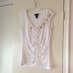 WHBM white/cream blouse SZ Small